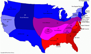 Dialect map of American English